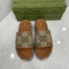 GUCCI Slides & Slippers Canvas-Leather (Brown-Beige) EU35-44 A8020260603126099
