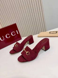 GUCCI Slides & Slippers Canvas (Red) EU35-43 A8020260603123799