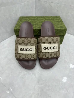 Alternative view of GUCCI Slides & Slippers Canvas-Rubber (Brown-Beige) EU35-46 A7020260603128489