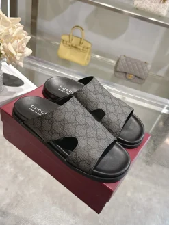 Alternative view of GUCCI Slides & Slippers Canvas-Rubber (Grey-Black) EU39-46 B0020260603127799