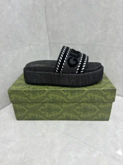 GUCCI Slides & Slippers Denim (Black-White) EU36-44 B10202606031249109