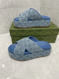 GUCCI Slides & Slippers Denim (Blue) EU35-44 A8020260603125199