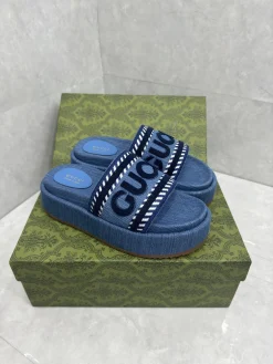 Alternative view of GUCCI Slides & Slippers Denim (Blue) EU36-44 B10202606031253109