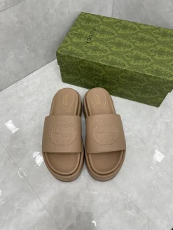 Alternative view of GUCCI Slides & Slippers Leather (Beige) EU35-43 A8020260603126899