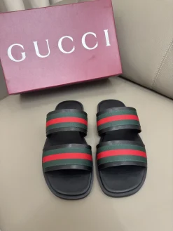 GUCCI Slides & Slippers Leather (Black-Red-Green) EU40-47 A8020260603122599