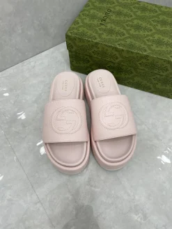 GUCCI Slides & Slippers Leather (Pink-White) EU35-43 A8020260603127399