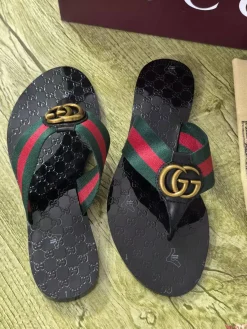 Alternative view of GUCCI Slides & Slippers Rubber (Black-Red-Green) EU35-45 A3020260603129279