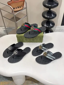 GUCCI Slides & Slippers Rubber (Black-Red-Green-White) EU35-45 A3020260603129379