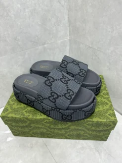 Alternative view of GUCCI Slides & Slippers Rubber (Gray-Black) EU35-44 A8020260603128199