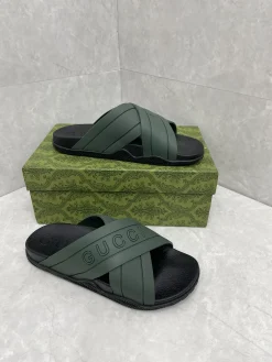 GUCCI Slides & Slippers Rubber (Green-Black) EU36-46 A2020260603129679