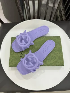 Alternative view of GUCCI Slides & Slippers Rubber (Purple) EU35-42 A0020260603129969
