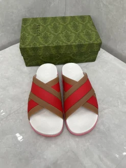 GUCCI Slides & Slippers Rubber (Red-Brown-White-Pink) EU36-46 A2020260603130179