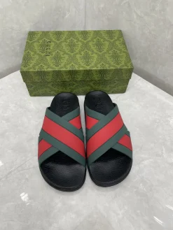 Alternative view of GUCCI Slides & Slippers Rubber (Red-Green-Black) EU36-46 A2020260603129179