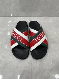 Alternative view of GUCCI Slides & Slippers Rubber (Red-White-Green-Black) EU36-46 A2020260603129579
