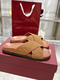 Alternative view of GUCCI Slides & Slippers Suede (Brown-Black) EU36-47 A7020260603103989