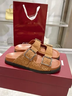 Alternative view of GUCCI Slides & Slippers Suede (Brown-Black) EU36-47 A9020260603130799