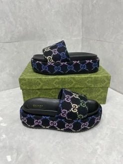 GUCCI Slides & Slippers Textile (Black-Blue-Purple-Green-Orange) EU35-44 A9020260603131299