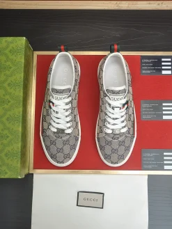 Alternative view of GUCCI Sneakers & Trainers Canvas (Beige-Red-Green-White) EU38-45 B0020260603133399