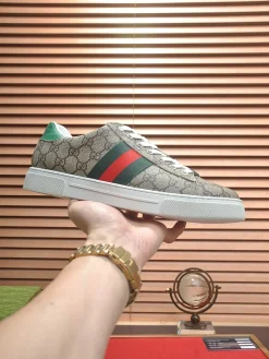 Alternative view of GUCCI Sneakers & Trainers Canvas (Beige-Red-Green-White) EU38-45 B10202606031358109
