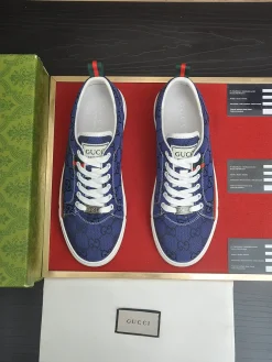 Alternative view of GUCCI Sneakers & Trainers Canvas (Blue-Red-Green-White) EU38-45 B0020260603133799