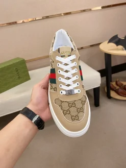 Alternative view of GUCCI Sneakers & Trainers Canvas-Leather (Beige-Brown-Red-Green-White) EU38-44 B10202606031353109