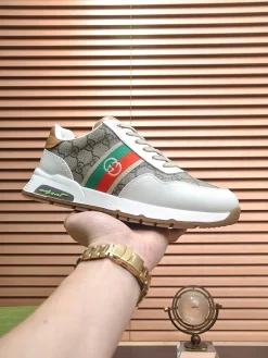 GUCCI Sneakers & Trainers Canvas-Leather (Beige-Brown-Red-Green-White) EU38-45 B20202606031362109