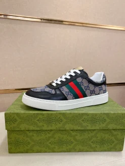 GUCCI Sneakers & Trainers Canvas-Leather (Black-Beige-Red-Green) EU38-44 B10202606031355109