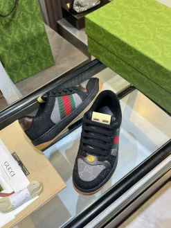 Alternative view of GUCCI Sneakers & Trainers Canvas-Leather (Black-Grey-Red-Green-Brown) EU35-45 B50202606031361119
