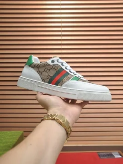 Alternative view of GUCCI Sneakers & Trainers Canvas-Leather (Brown-White-Red-Green) EU38-45 B10202606031365109