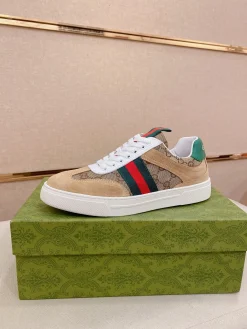GUCCI Sneakers & Trainers Canvas-Suede (Beige-Green-Red-White) EU38-44 B10202606031345109