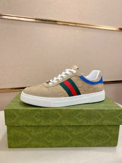GUCCI Sneakers & Trainers Leather-Suede (Beige-Red-Green-Blue-White) EU38-44 B10202606031354109