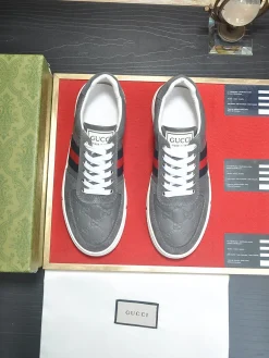 Alternative view of GUCCI Sneakers & Trainers Leather-Suede (Gray-Red-Blue) EU38-45 B10202606031373109