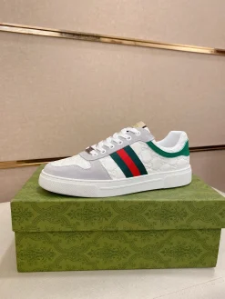 GUCCI Sneakers & Trainers Leather-Suede (White-Green-Red-Grey) EU38-44 B10202606031329109