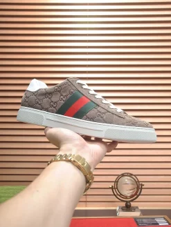 Alternative view of GUCCI Sneakers & Trainers Suede (Brown-Red-Green-White) EU38-45 B10202606031375109
