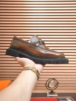 HERMES Flats & Loafers Leather (Brown-Black) EU38-45 C50202606031391149
