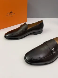 HERMES Flats & Loafers Leather (Brown) EU38-46 D30202606031390169