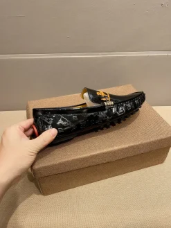 HERMES Flats & Loafers Patent Leather (Black-Gold-Orange) EU37-47 B0020260603139499