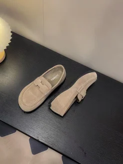 HERMES Flats & Loafers Suede (Beige-Black) EU35-40 B10202606031395109