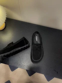 Alternative view of HERMES Flats & Loafers Suede (Black) EU35-40 B10202606031396109