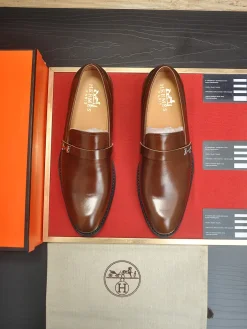 Alternative view of HERMES Formal Shoes Leather (Brown) EU39-45 B60202606031400119