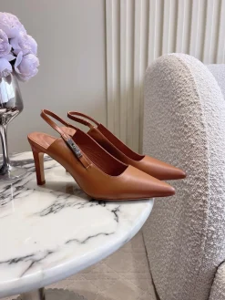 HERMES Pumps & Heels Leather (Brown) EU35-39 C30202606031408139