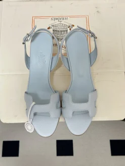 Alternative view of HERMES Pumps & Heels Leather (Light Blue) EU35-39 C10202606031412129