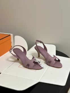 HERMES Pumps & Heels Leather (Purple) EU35-39 C10202606031414129