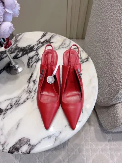Alternative view of HERMES Pumps & Heels Leather (Red-Black) EU35-39 C30202606031415139