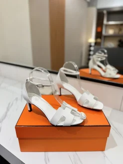 HERMES Pumps & Heels Leather (White) EU35-40 C00202606031416129