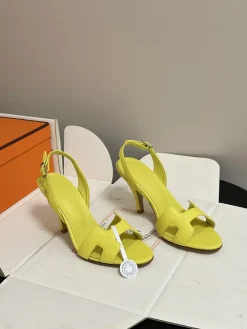 HERMES Pumps & Heels Leather (Yellow) EU35-39 C10202606031418129