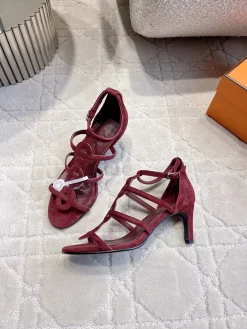 HERMES Pumps & Heels Suede (Burgundy) EU35-39 C50202606031423149