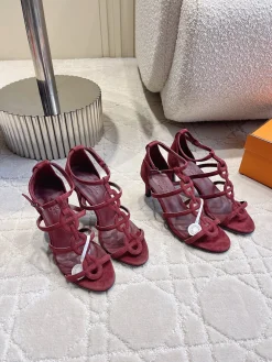Alternative view of HERMES Pumps & Heels Suede (Burgundy) EU35-39 C50202606031423149
