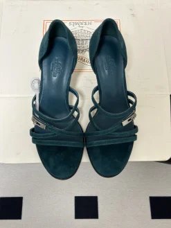 Alternative view of HERMES Pumps & Heels Suede (Teal) EU35-39 C40202606031424139
