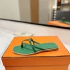 HERMES Sandals & Mules Leather (Green) EU35-40 B60202606031429119